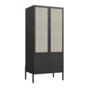 Ver imagem 4 de Guarda Roupas 2 Portas 2 Gavetas Palhinha Pé Madeira Oslo Artesano | Hanover