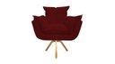Ver imagem 1 de Poltrona Decorativa Opala Base Giratória Suede Marsala Ms Decor