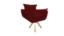 Ver imagem 2 de Poltrona Decorativa Opala Base Giratória Suede Marsala Ms Decor