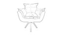 Ver imagem 3 de Poltrona Decorativa Opala Base Giratória Suede Marsala Ms Decor