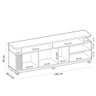 Rack para Sala de Estar Tv 75 Pol com Rodízios Laguna C04 Freijó Off White - Lyam Decor - 6