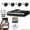 Kit Cftv 4 Câmeras VMH 1220B 720P 3,6mm DVR Intelbras MHDX 3004 + Acessórios - 1