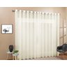 Cortina Voil Quarto Ou Sala 4,00x2,80 Ilhós Cromado:Palha - 1