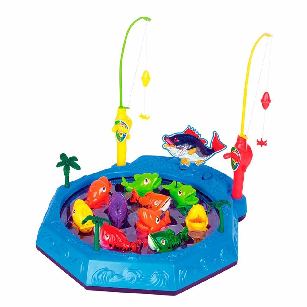 Jogo de Pescar Infantil - Pescaria Grande com Som e Vara - Fenix ...