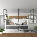 Ver imagem 1 de Prateleira industrial cozinha Prateleira de ferro e madeira nicho industrial nichos para cozinha