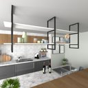 Ver imagem 2 de Prateleira industrial cozinha Prateleira de ferro e madeira nicho industrial nichos para cozinha