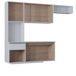 Kit Cozinha Suspensa Mel Armário e Balcão 180cm Poquema Móveis - 5