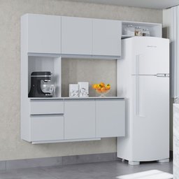 Kit Cozinha Suspensa Mel Armário e Balcão 180cm Poquema Móveis - 3