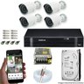 Kit Cftv 4 AHD-M Câmeras 720p Dvr 4 Canais MHDX Intelbras 5 em 1 + HD 500GB - 1