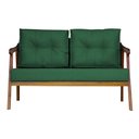 Ver imagem 1 de Namoradeira Vitoria Base Reforçada Luxo Veludo Verde