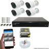 Kit Cftv 4 Câmeras AHD-M 720P 3,6MM Dvr 4 Canais Luxvision 720p + ACESSORIOS - 1