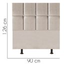 Ver imagem 2 de Cabeceira Cama Box Solteiro Estofada Poliana 90 Cm Suede:bege