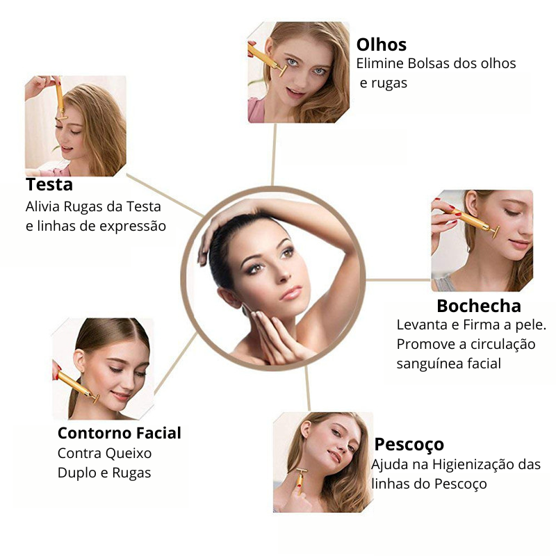 Massageador Facial Elétrico Anti Rugas Beauty Bar - 2