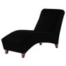 Poltrona Divã Chaise Longue Individual Preta - 1