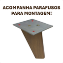 Ver imagem 3 de 4 Pés Madeira Móveis 12cm Alto Sofá Estofado Cama Box Acompanha Parafusos