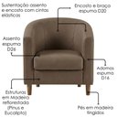 Ver imagem 5 de Poltrona Decorativa Aura Pes Madeira Courino Tcs 729 Moll