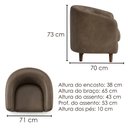 Ver imagem 3 de Poltrona Decorativa Aura Pes Madeira Courino Tcs 729 Moll