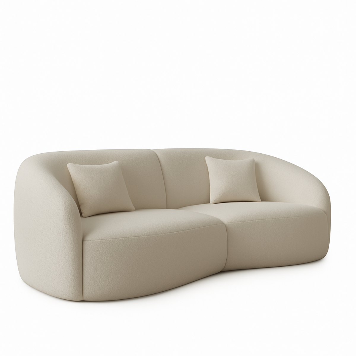 Sofá Sala Nuvem 170 cm Conforto Premium Decorativo Orgânico:Off White