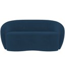 Ver imagem 3 de Sofá 3 Lugares 180cm Sala de Estar Living Oscar K01 Veludo Azul Marinho - Lyam Decor