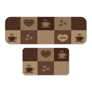 Jogo de Tapetes de Cozinha Coffee Café Capa de Almofada