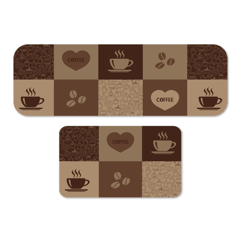 Jogo de Tapetes de Cozinha Coffee Café Capa de Almofada