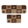 Jogo de Tapetes de Cozinha Coffee Café Capa de Almofada - 1