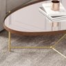Mesa de Centro Orgânica Alamanda Espelhada Castanho Dourado - 4