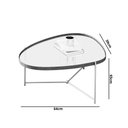 Ver imagem 5 de Mesa de Centro Orgânica Alamanda Espelhada Castanho Dourado