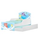 Ver imagem 3 de Bicama Infantil Pipa com Colchões Cama Auxiliar Bordas Arredondadas MDF Branco Cambel Móveis