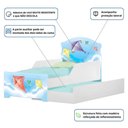 Ver imagem 6 de Bicama Infantil Pipa com Colchões Cama Auxiliar Bordas Arredondadas MDF Branco Cambel Móveis