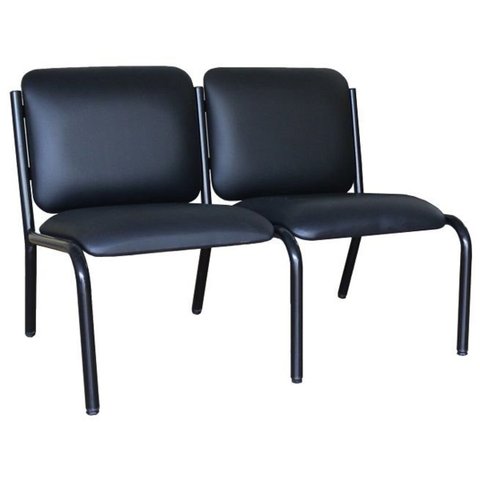 Sofá para Recepção de Escritório Linha Recepção Plus Preto