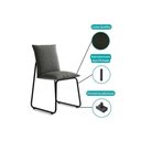 Ver imagem 6 de Conjunto: Mesa Sala Jantar Stellar 1599 Aço C/ Tampo Madeirado 100cm e 4 Cadeiras Soft Preto/nogal
