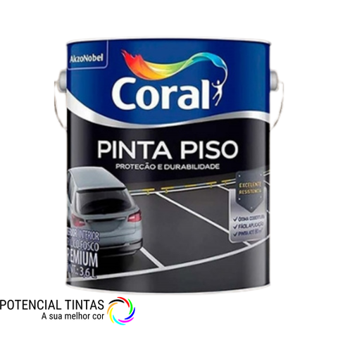 Tinta Piso Coral Branco 3,6l Preto