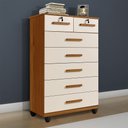Ver imagem 2 de Cômoda Barcelona 7 Gavetas Cinamomo/Off White Benetil