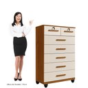 Ver imagem 6 de Cômoda Barcelona 7 Gavetas Cinamomo/Off White Benetil