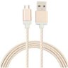 Cabo Geonav Micro Usb Nylon 1.5Mt para Smartphone - Mic15T Dourada - 2