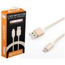 Cabo Geonav Micro Usb Nylon 1.5Mt para Smartphone - Mic15T Dourada - 3