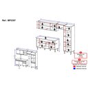 Ver imagem 4 de Armário Cozinha Modulada Completa 281,5cm Milano Multimóveis MP2397 - Vanilla