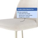 Ver mais imagens de Conjunto de 2 Cadeiras de Aço Estofada Lucille Champanhe com Linho Mescla Cru