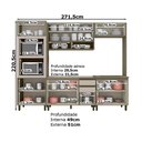 Ver imagem 2 de Cozinha Modulada Henn 7 Peças (2 Aéreos+2balcões+1paneleiro+2complemento) Cpt93 Duna-cristal-henn