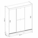 Ver imagem 4 de Guarda-roupa Casal Édem 3 Portas 4 Gavetas com Espelho Freijó Trend/off White Tx - Pnr Móveis