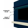 Painel Ripado Para Tv 85 Polegadas Azul Acetinado Off White Jax Shop Jm - 3