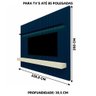 Painel Ripado Para Tv 85 Polegadas Azul Acetinado Off White Jax Shop Jm - 4