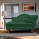 Ver imagem 2 de Recamier Sofá Esquerdo Larissa 120cm Sala Veludo Verde - Incasa Decor