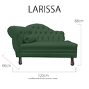 Ver imagem 6 de Recamier Sofá Esquerdo Larissa 120cm Sala Veludo Verde - Incasa Decor