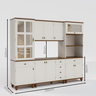 Cozinha Compacta Retrô 4 Peças Off/ White Nogueira Modelo 006 - 3