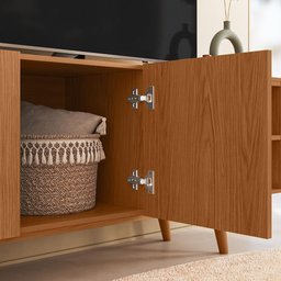 Rack Aldan para Tv "55 2 Portas - Colibri - Freijo - 11