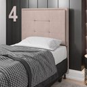 Ver imagem 2 de Cabeceira Onix Cama Box Solteiro 90cm Suede Bege