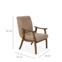 Ver imagem 2 de Poltrona Donna - Acabamento Imbuia - Tecido Veludo Avelã