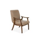 Ver imagem 1 de Poltrona Donna - Acabamento Imbuia - Tecido Veludo Avelã